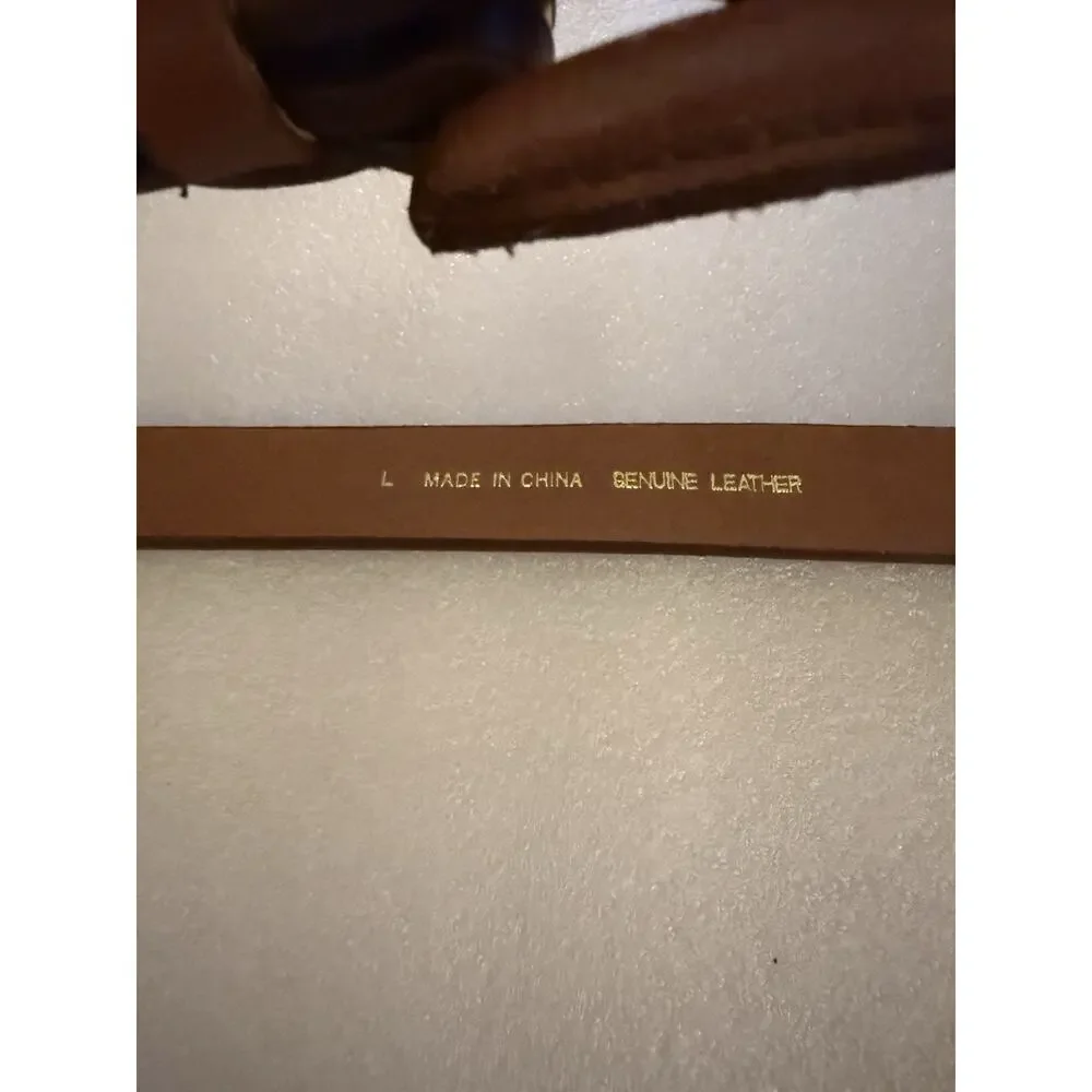 VTG Genuine Leather Brown Western Belt L
